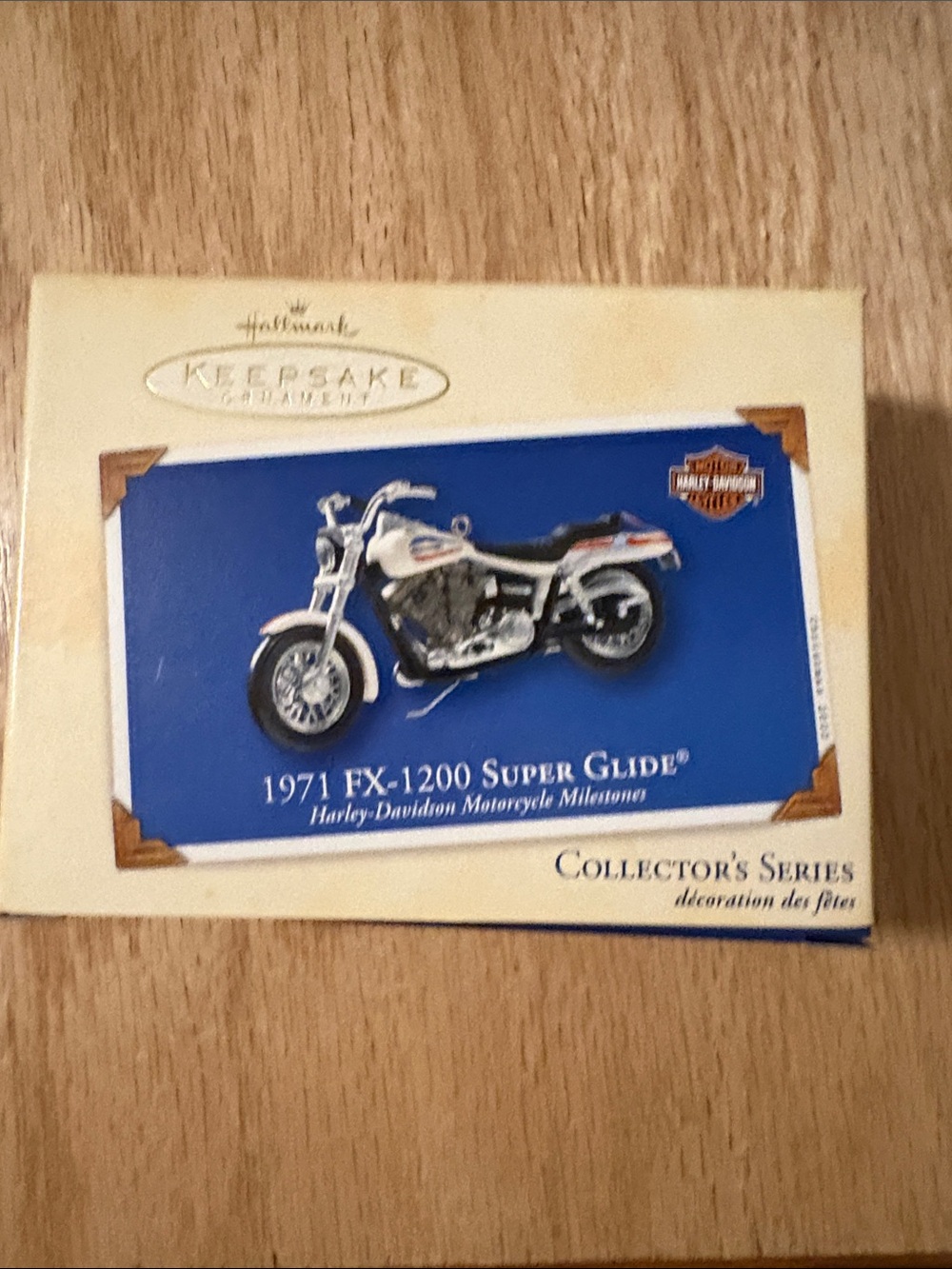 Hallmark White Harley-Davidson 1971 FX-1200 Super Glide Ornament